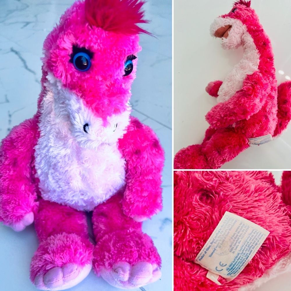 Build a bear Pink Dinosaur Plush Toy